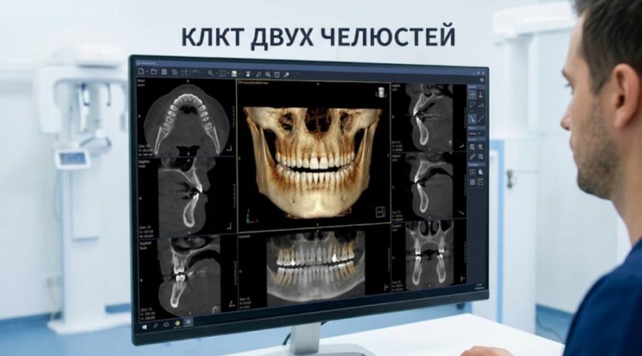 Современный томограф для проведения КЛКТ двух челюстей